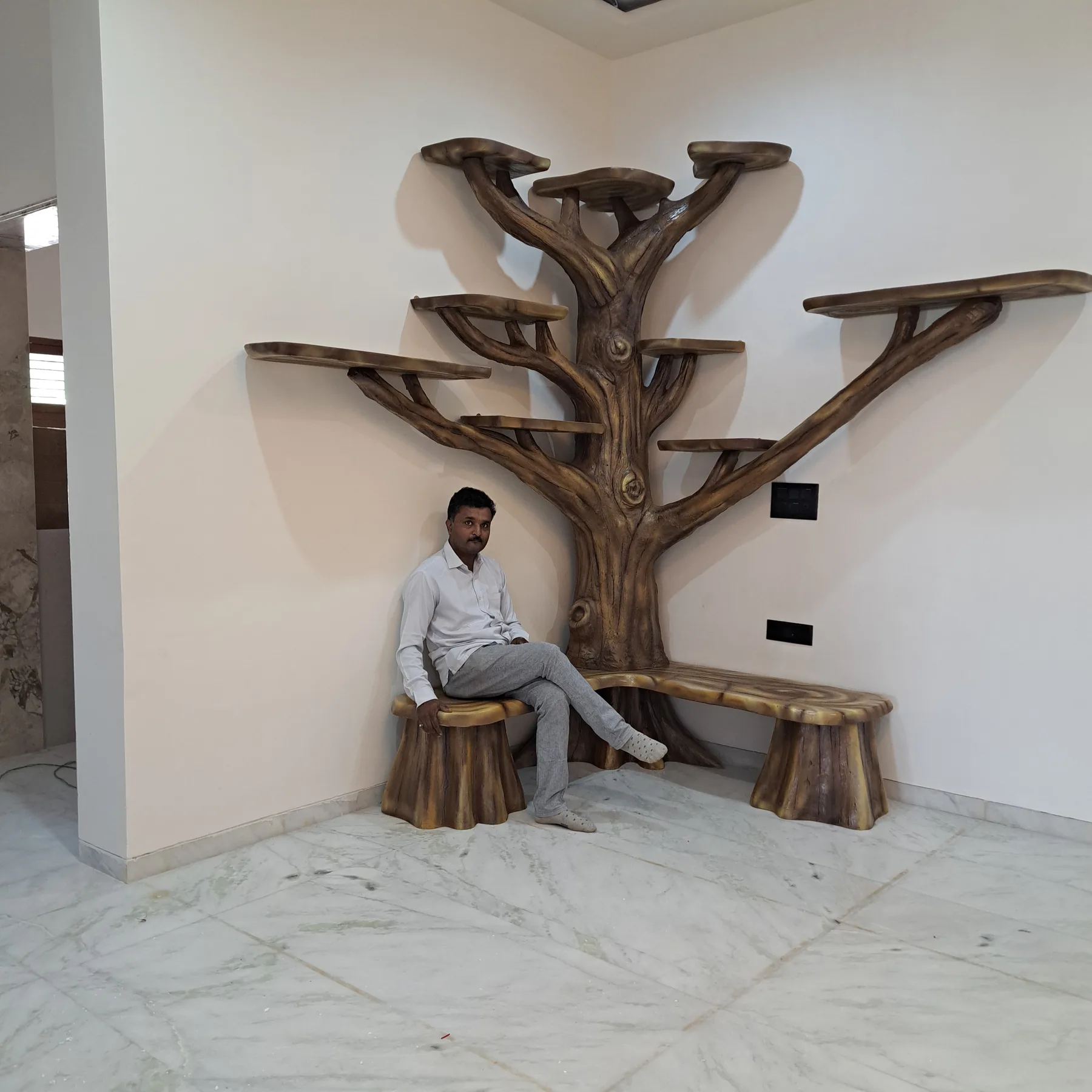 Tree wall unit interior installation