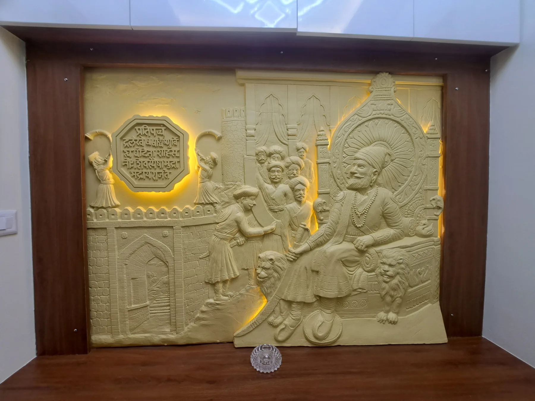 Decorative embossed mural wall by Raj Artisan